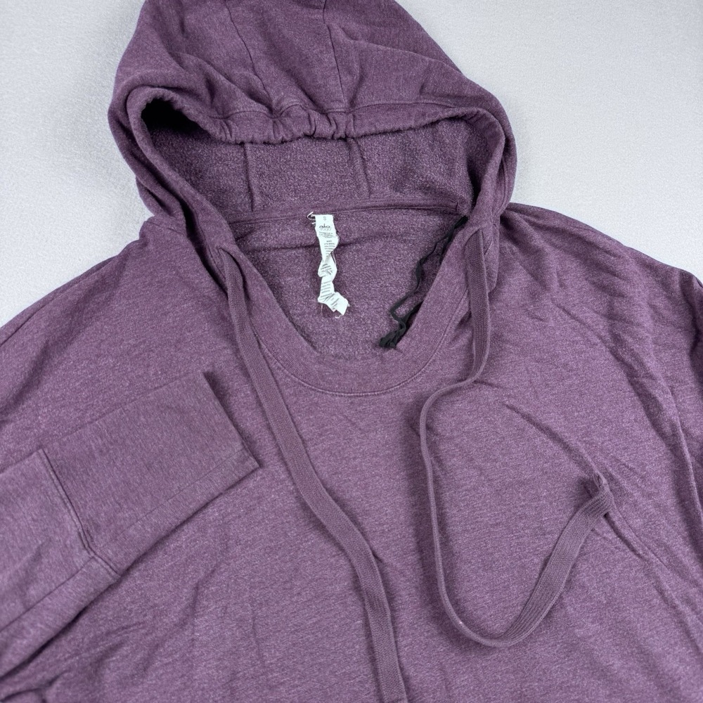 Alo Yoga Fluid Tunic Hoodie Women S Purple Pullover Essential Stretch Athleisure